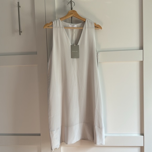 The Double-Lined Silk V-Neck Dress - Picture 3 of 7